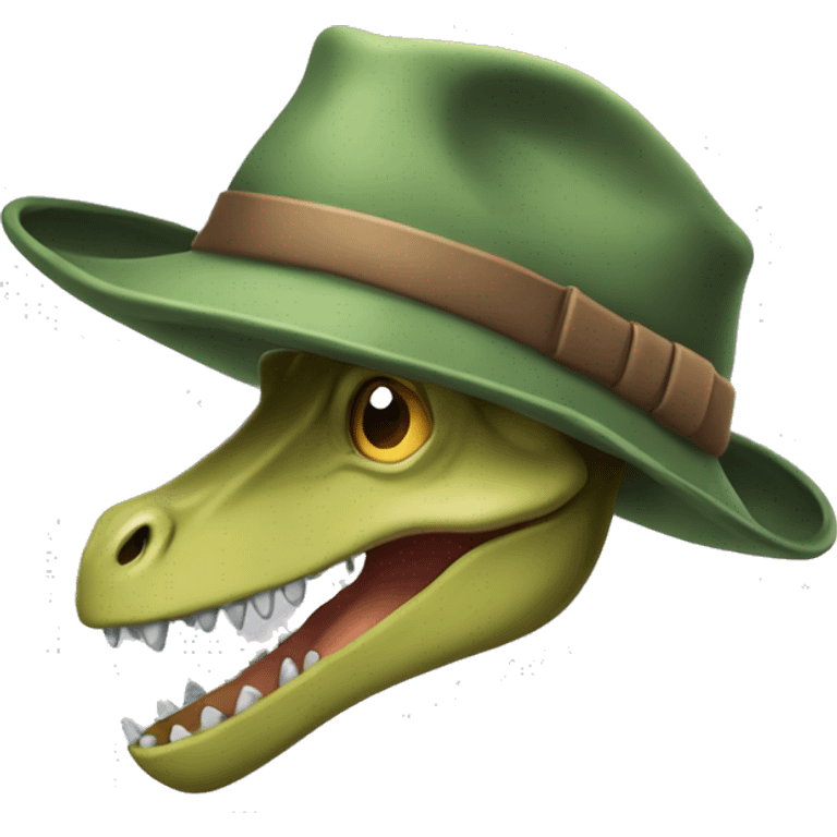 Dinossauro com chapéu  emoji