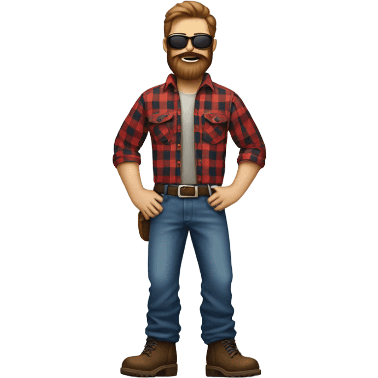 Lumberjack with sunglasses emoji