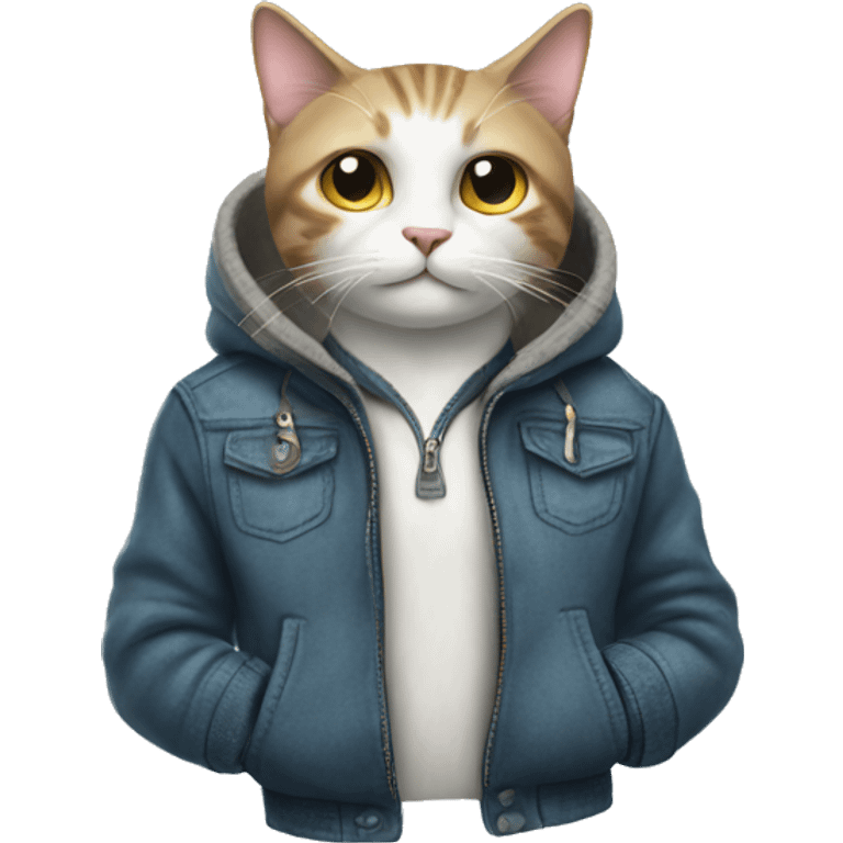 cat with jacket emoji