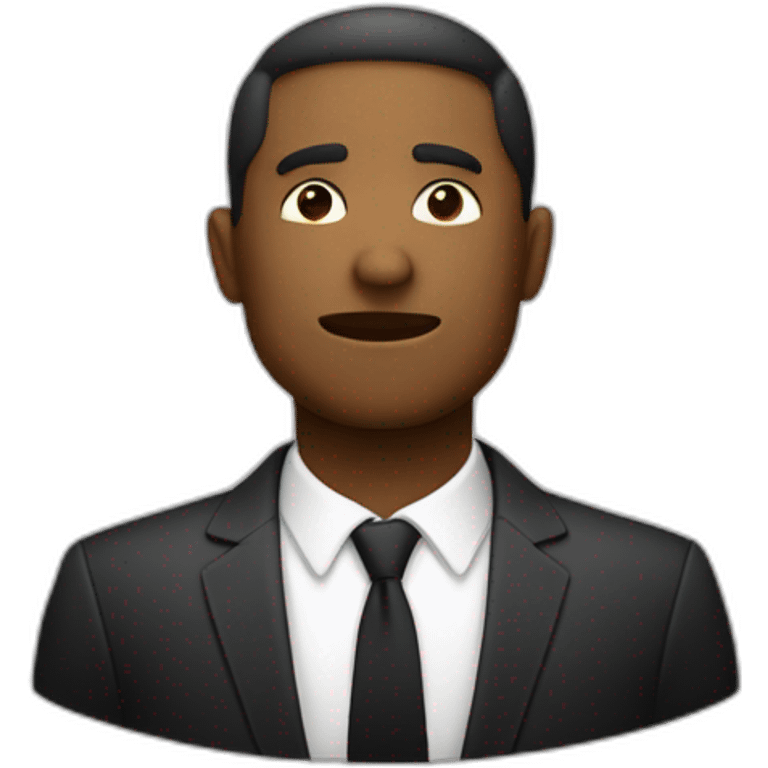 Un mec dépressif avec des coeurs noir emoji