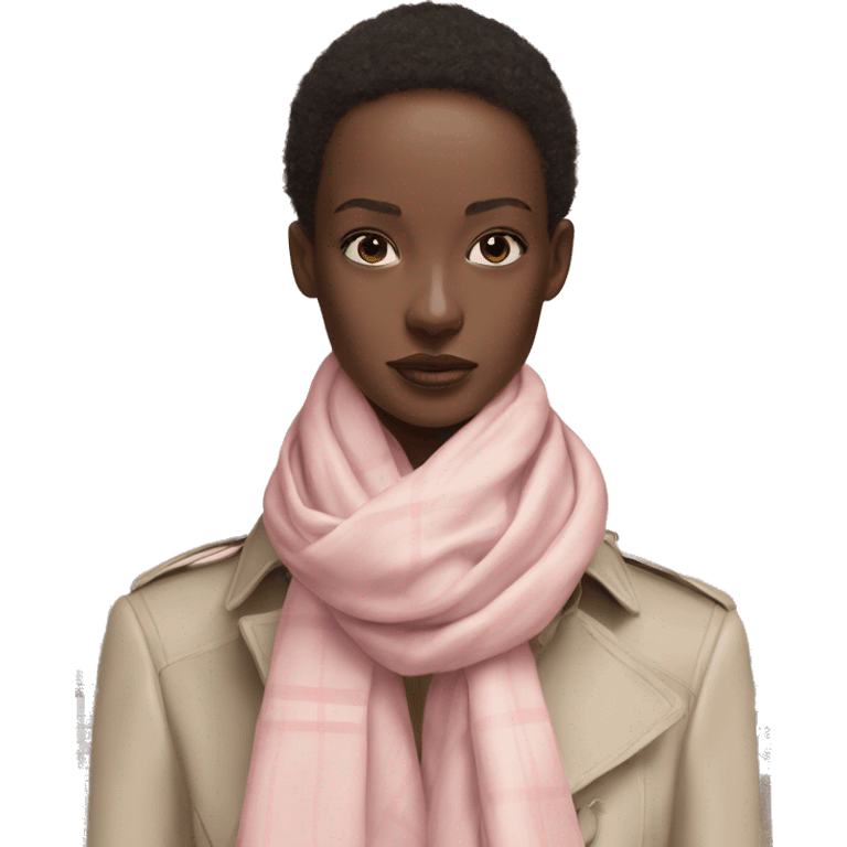 Pastel pink burberry scarf emoji