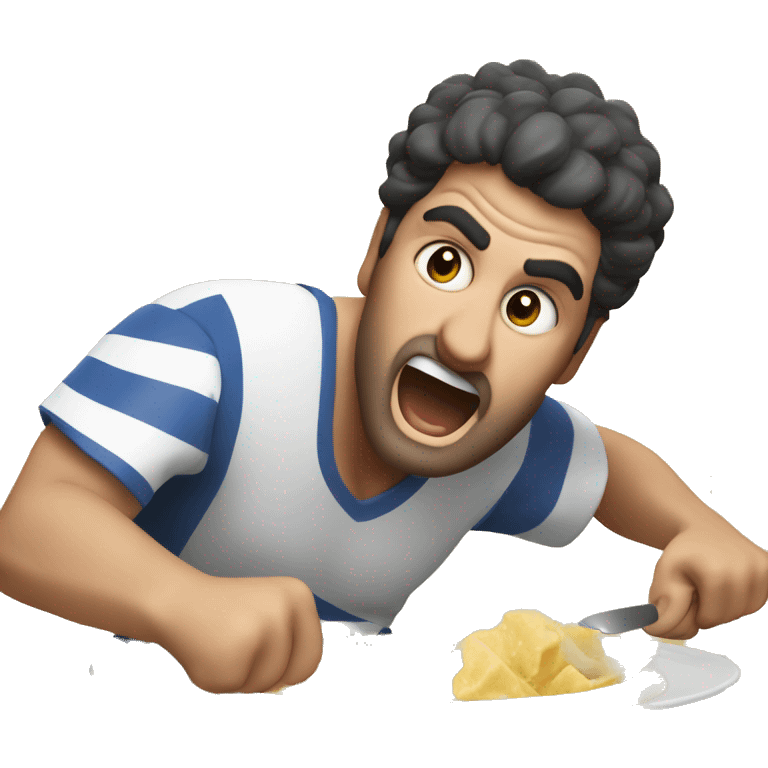 Greek man smashing a plate, OPPA! emoji