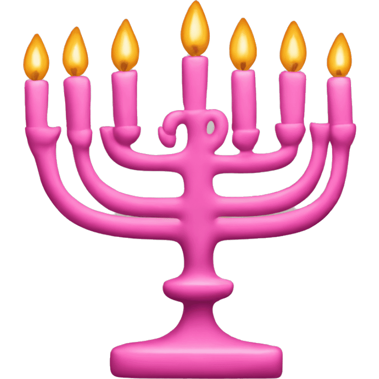 pink menorah emoji