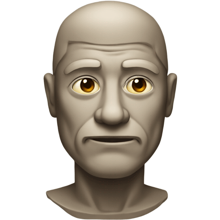 Stone faced man emoji