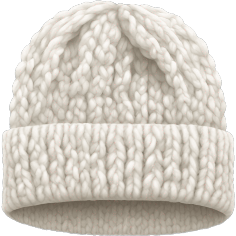 white knitted wool cap piece of clothing emoji