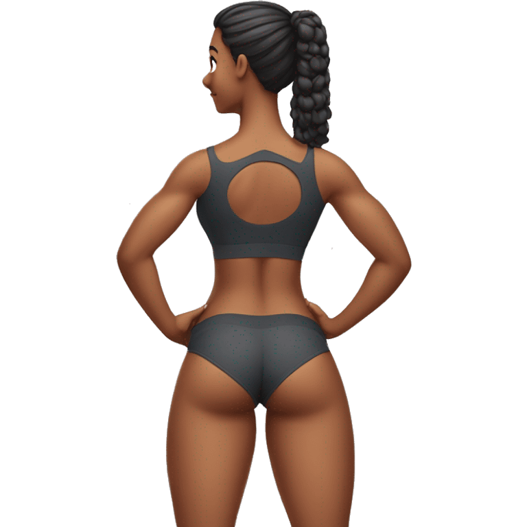 very well developed glutes woman emoji