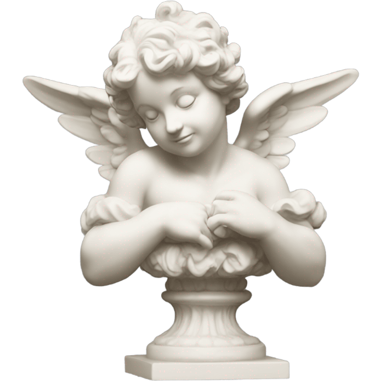 Cherubim statue rococo emoji