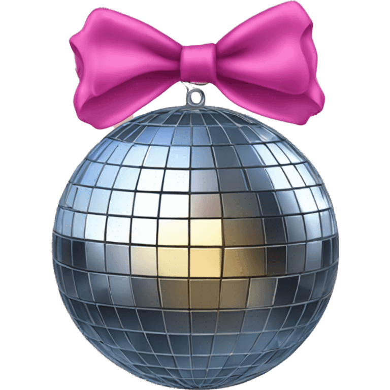 Disco ball with bow on emoji