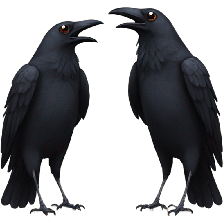 two crow pals emoji