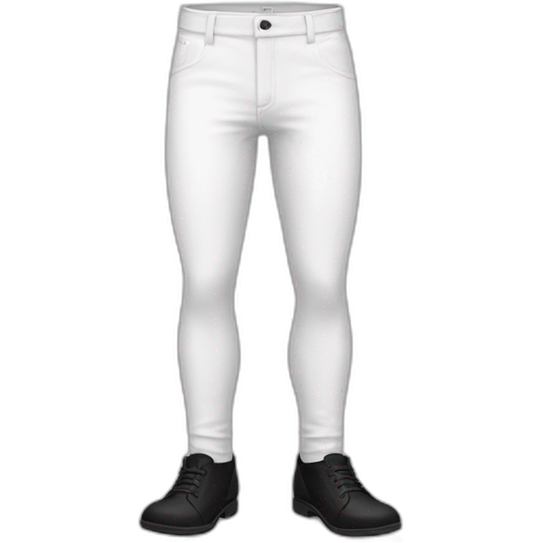 white pants black shoes emoji