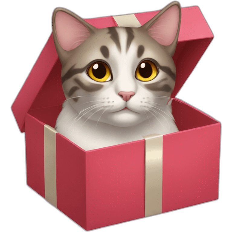 cat in gift box emoji