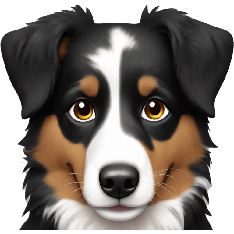 Black and white Australian shepherd emoji