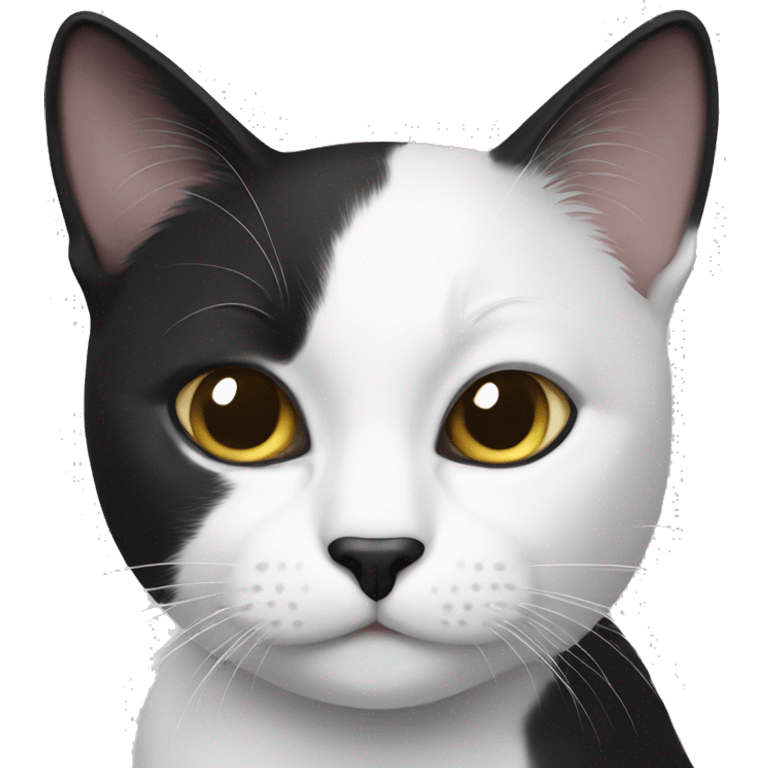 Black and white cat emoji