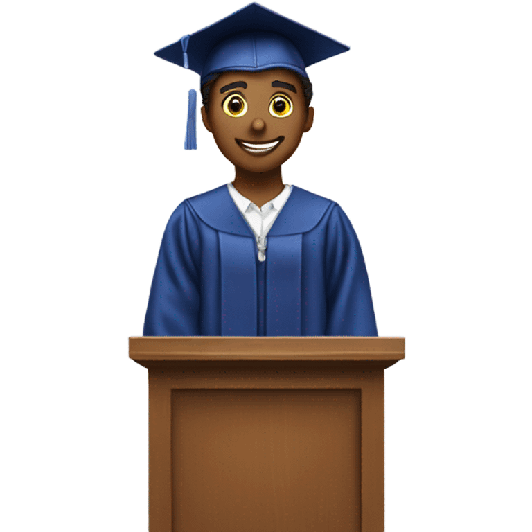 Valedictorian on podium emoji