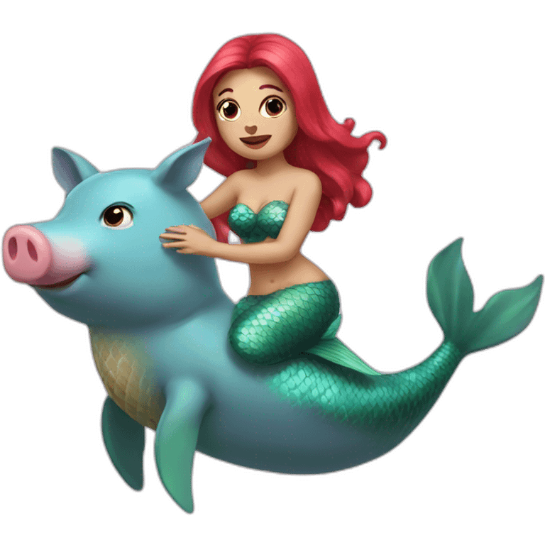 Mermaid + pig emoji