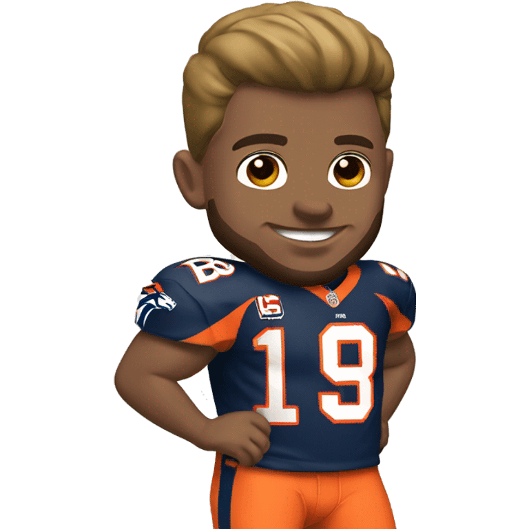 Denver Bronco with Bo nix jersey emoji