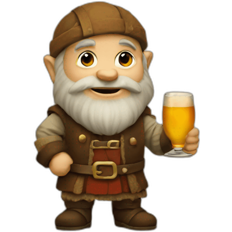 dwarf with a toast emoji