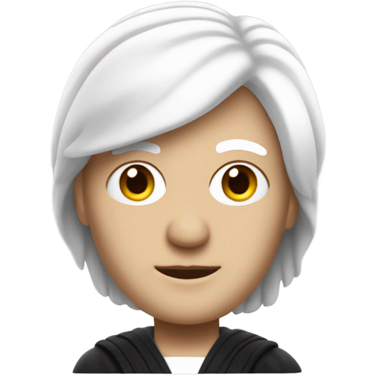 white UK judge upper body white wig at an angle  emoji