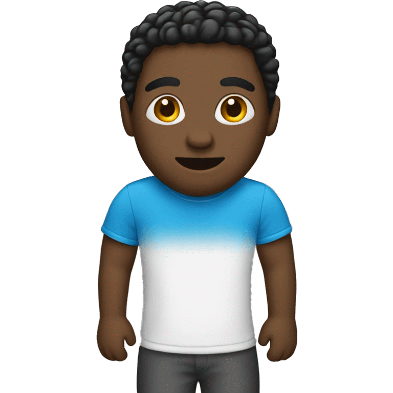 a black man he got blue t shirt emoji