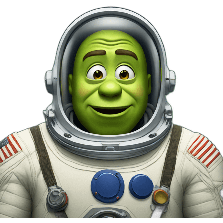 Astronaut Shrek Crying Missing Eyes emoji