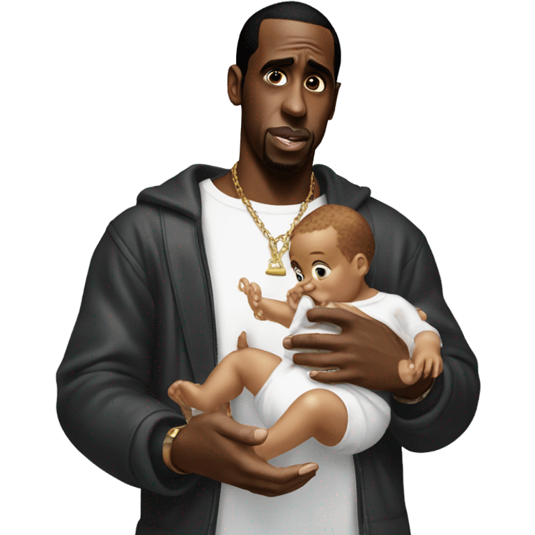 P diddy holding baby oil emoji