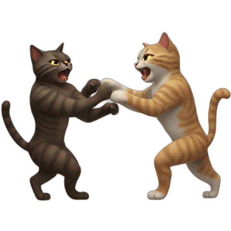 Cat fight emoji