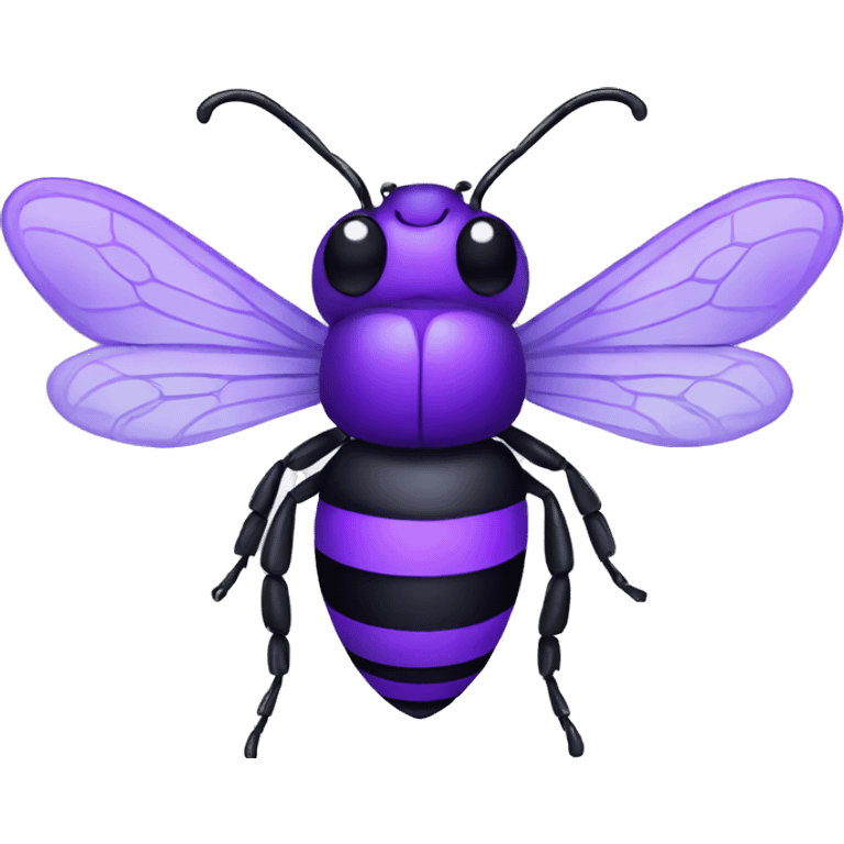 purple bee emoji