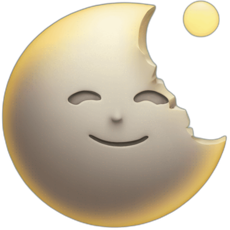 Moon with sun emoji