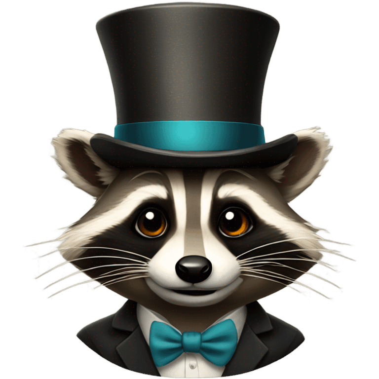 rich raccoon with a top hat emoji