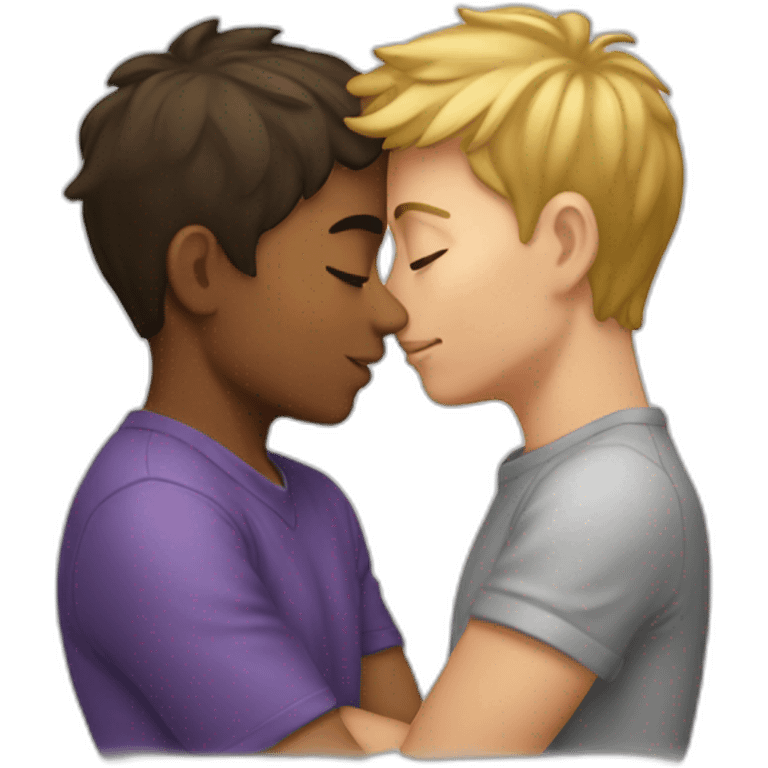 gay boys kiss emoji