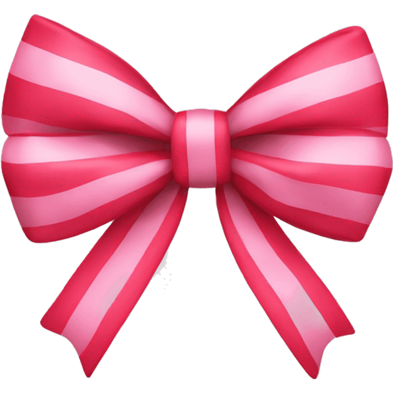 Pink and red striped bow emoji