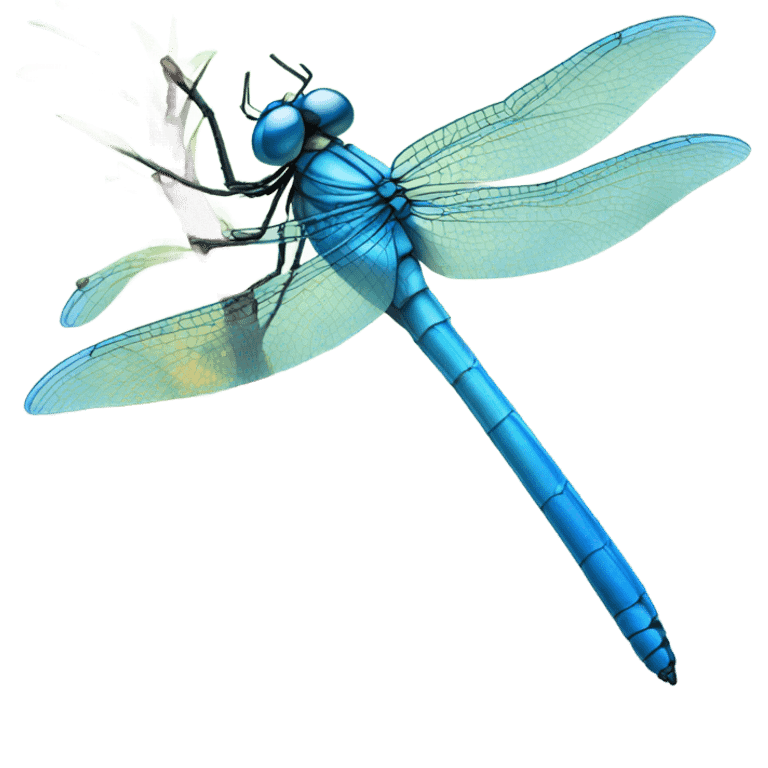 Blue dragonfly emoji