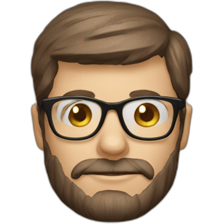 designer geek avec des lunettes emoji