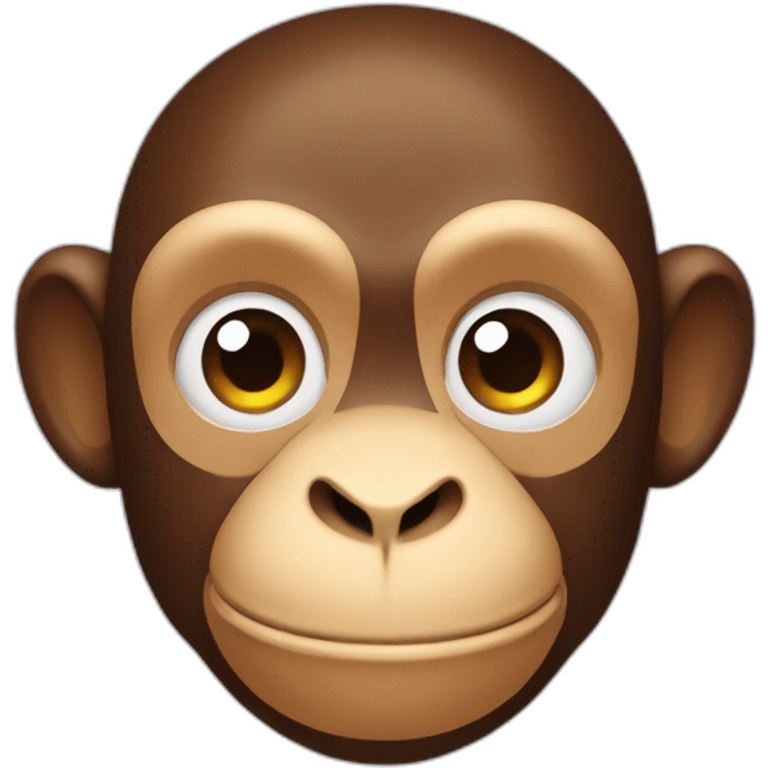 Monkey with a letter M simplistic logo emoji