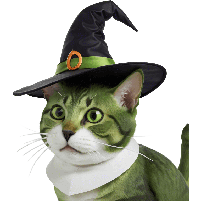 Cat with a witch hat emoji