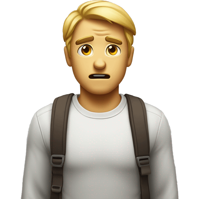 A face emoji showing an expression of disbelief (as if to say "give me a break").
He's not supposed to get angry, just show that he doesn't even think to believe, and he wonders if anyone expected them to believe it. emoji