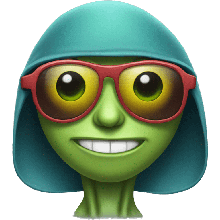 Alien with sunglasses emoji