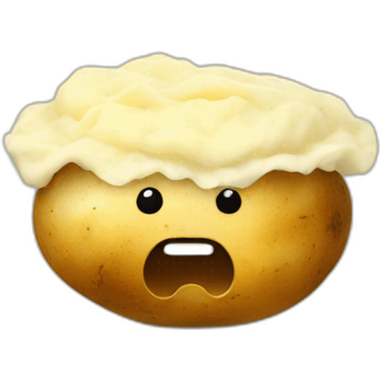 Potato with mashed potato emoji