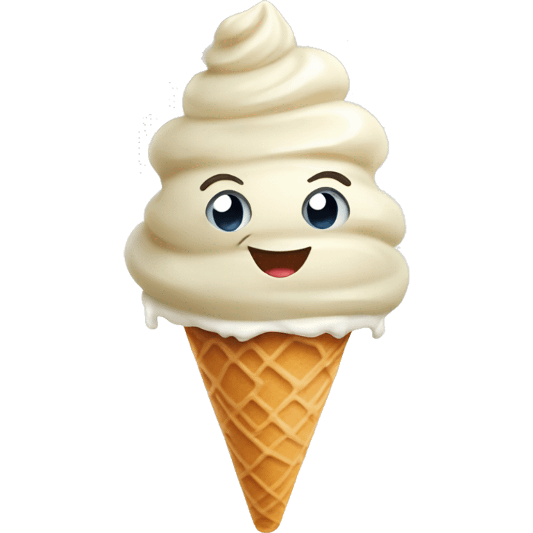 vanilla icecream cone  emoji