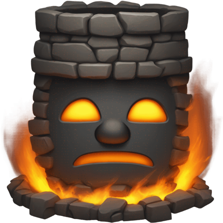 dark iron furnace fire face emoji