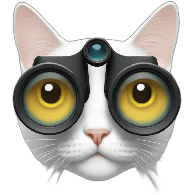 cat with binoculars emoji