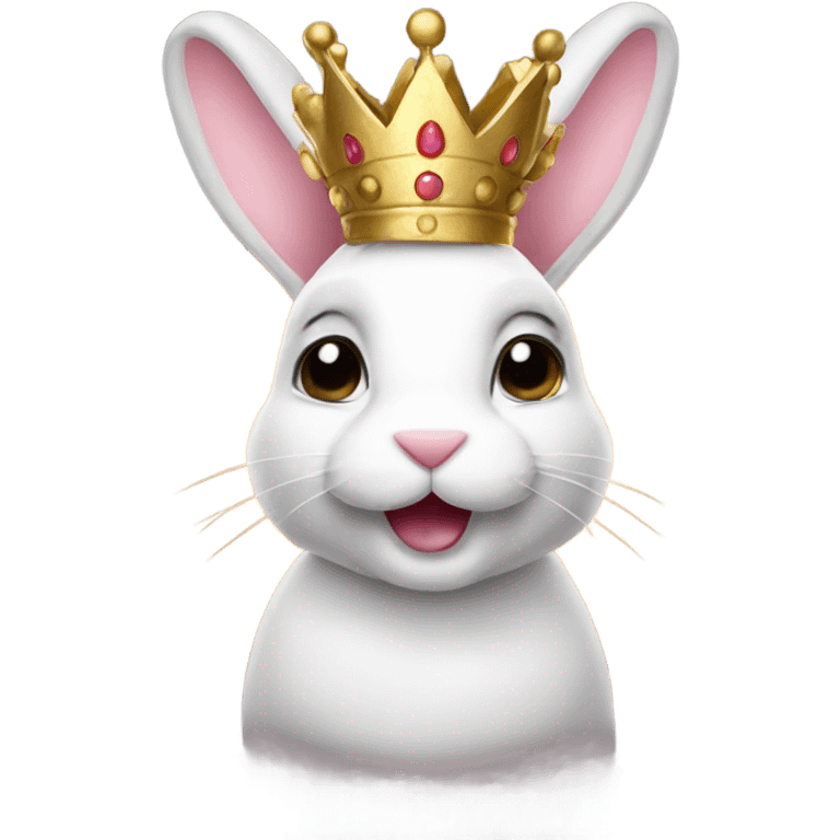 bunny with a gold crown emoji