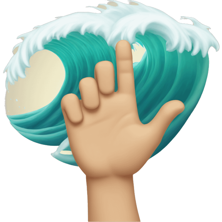 morning wave hand emoji