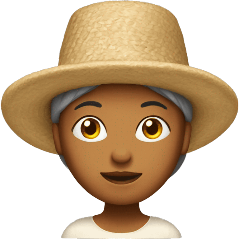 Woman with thimble as a hat on the head emoji