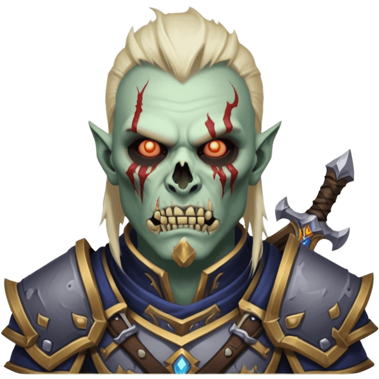 undead male warrior from world of warcraft emoji