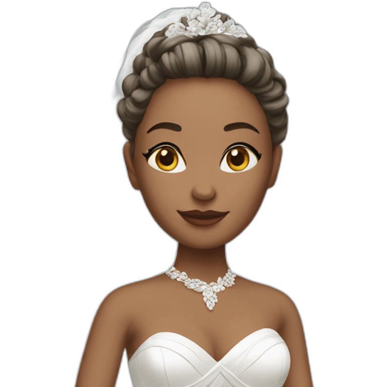 Model in wedding dress emoji