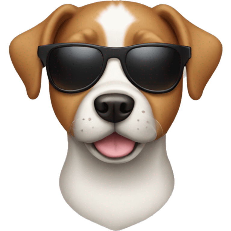 Dog wearing sunglasses  emoji