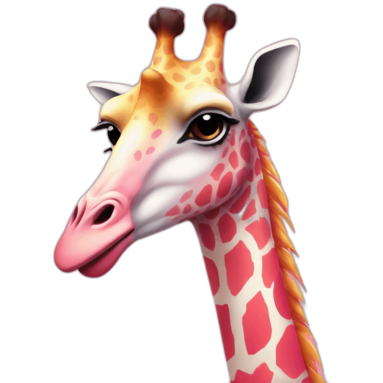 Flamingogiraffe perfection  emoji