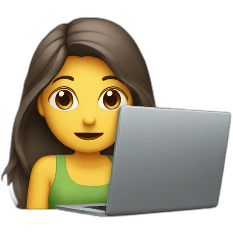 woman hiding behind a laptop so that almost nothing else than eyes is visible emoji