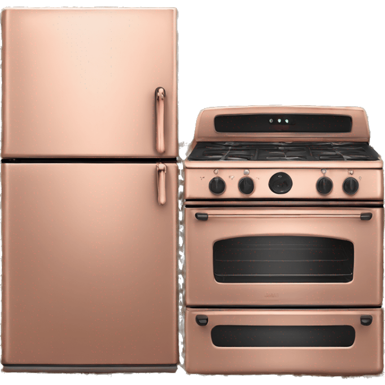 Realistic rose gold stove oven decorated in leopard print pattern. emoji